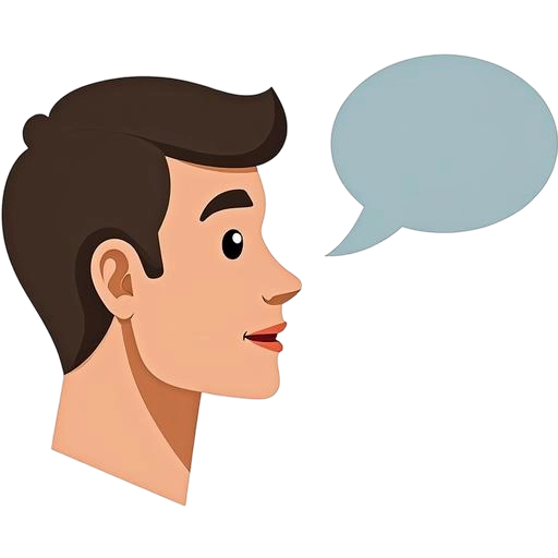 rysunkowa głowa mężczyzny z chmurką